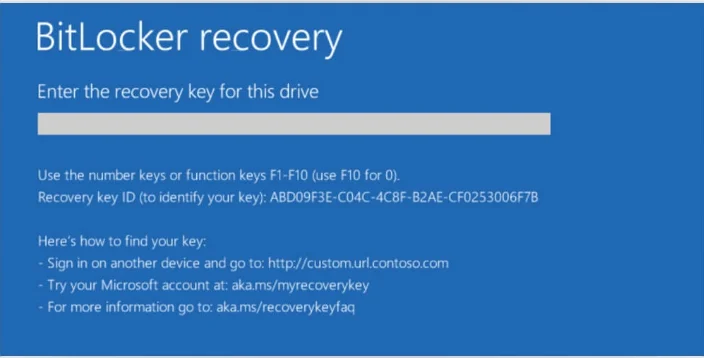 Regaining Access with BitLocker Recovery Key